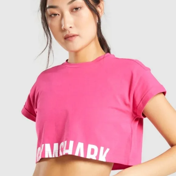 Gymshark Fraction Crop Top Workout Shirt XS - Picture 6 of 7